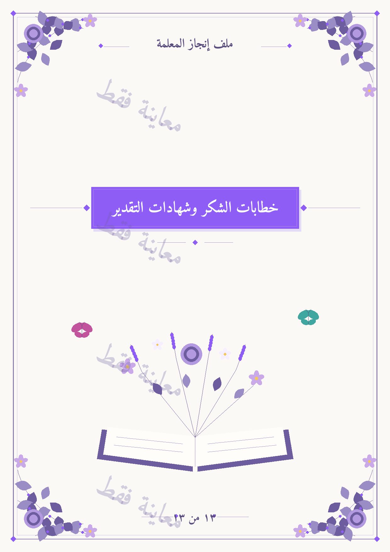 معاينة الفاصل 13